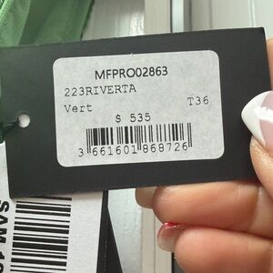 Maje Shimmering Green Sequin Dress with cutout